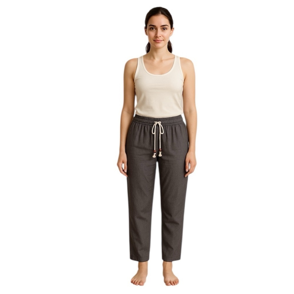 NWT Hem & Thread Gray Drawstring Pants, Size Small